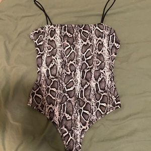 Snakeskin body suit